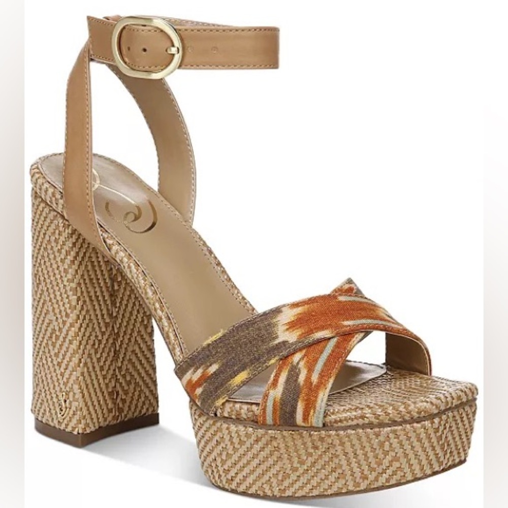 SAM EDELMAN Women's Nolita Raffia Platform Sandals - Picture 5 of 12